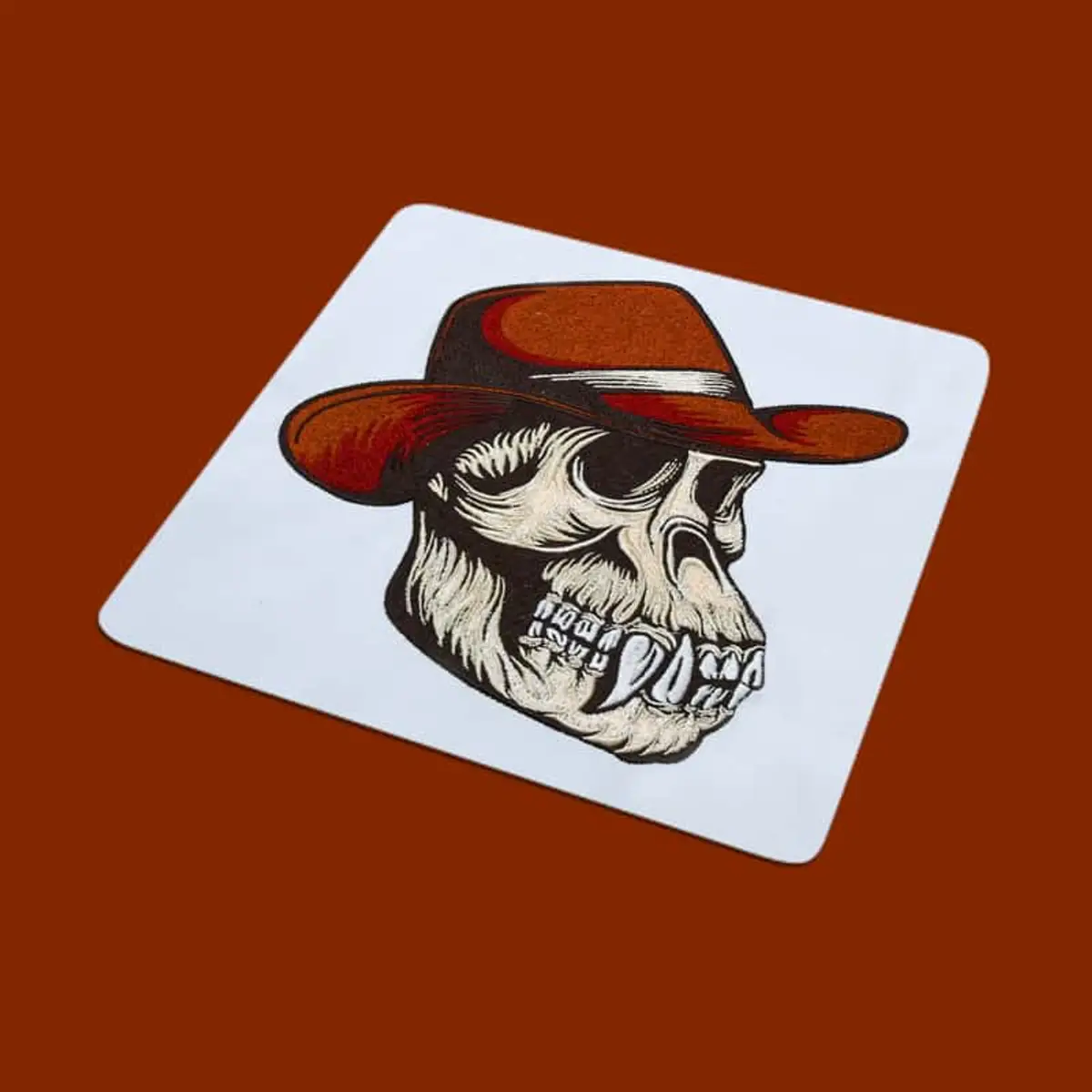 Affenschädel mit Hut Stick – Seitenansicht Bild 2