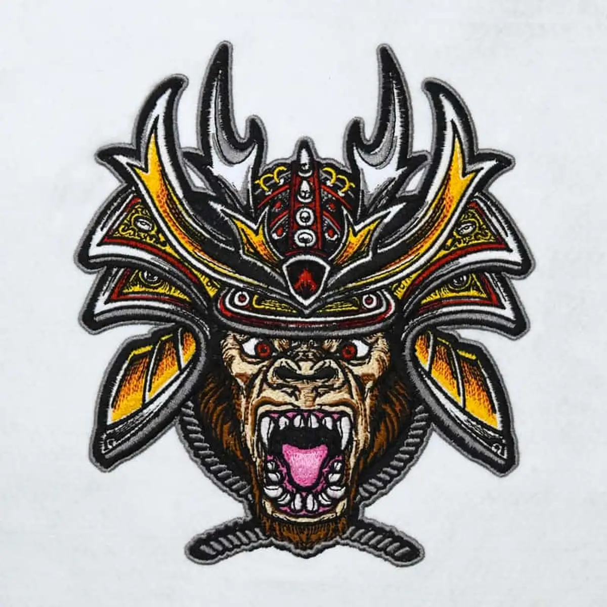 Brüllender Affenkopf mit Kopfschmuck Stick – Bild 3