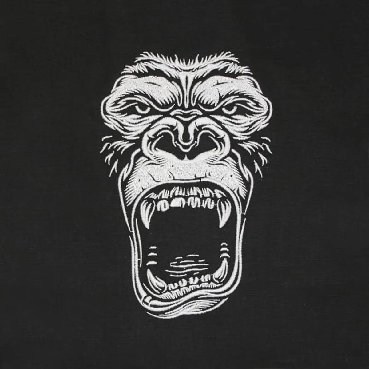 Brüllendes Gorillagesicht Stick – Frontansicht Bild 3