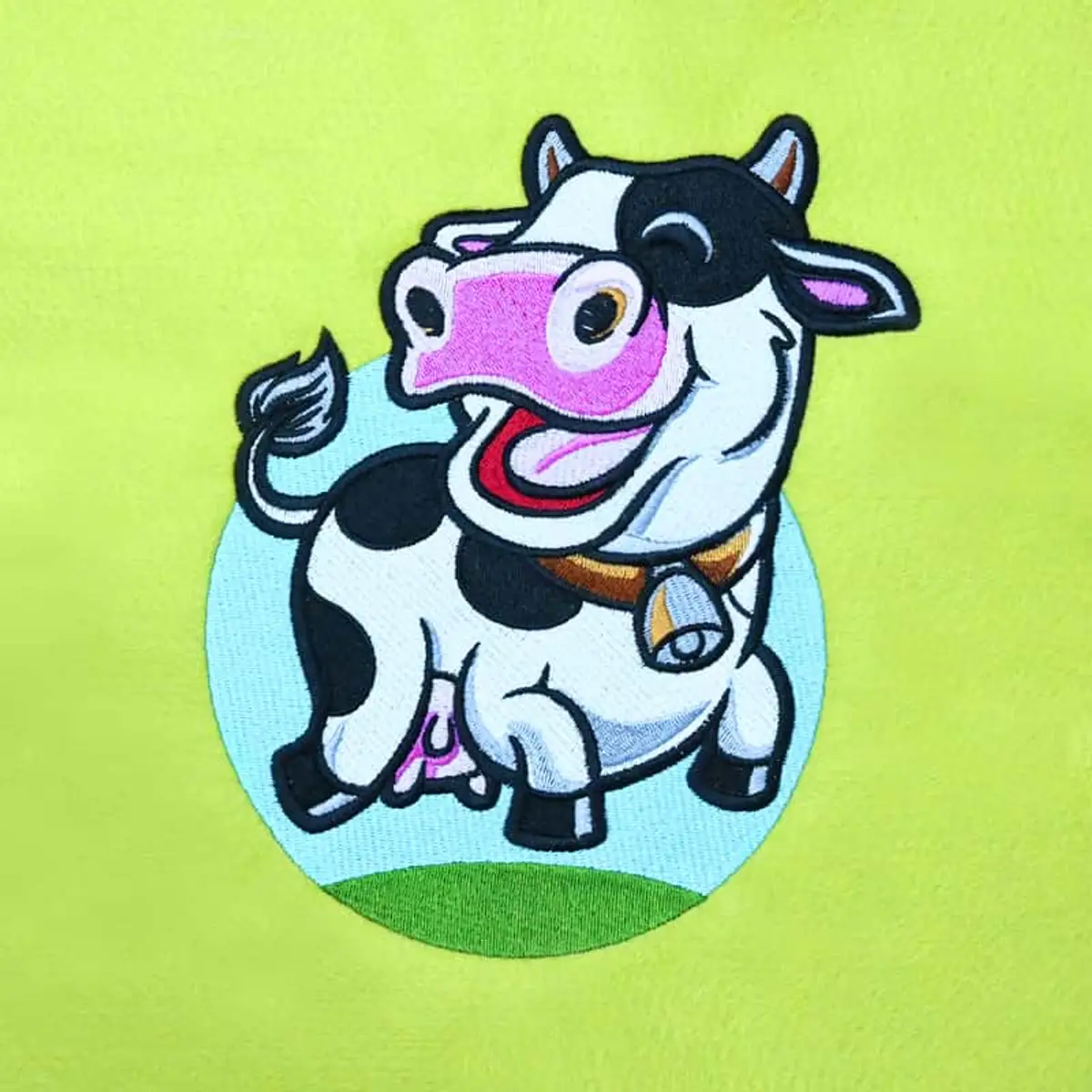 Fröhliche Kuh Kindermotiv Stick – Bild 3