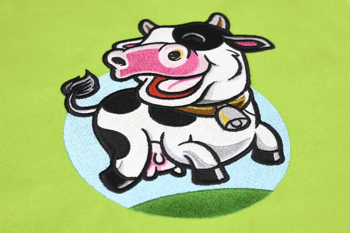 Fröhliche Kuh Kindermotiv Stick – Bild 4