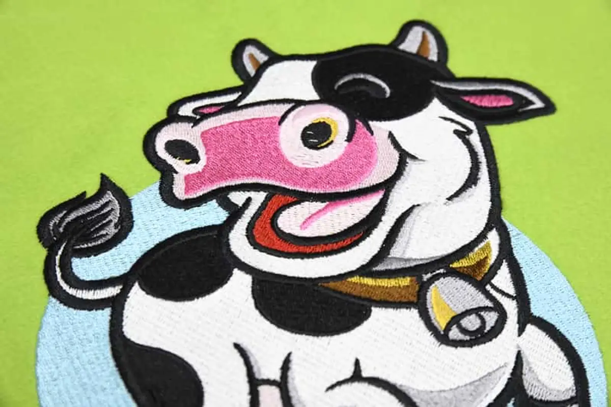 Fröhliche Kuh Kindermotiv Stick – Bild 5