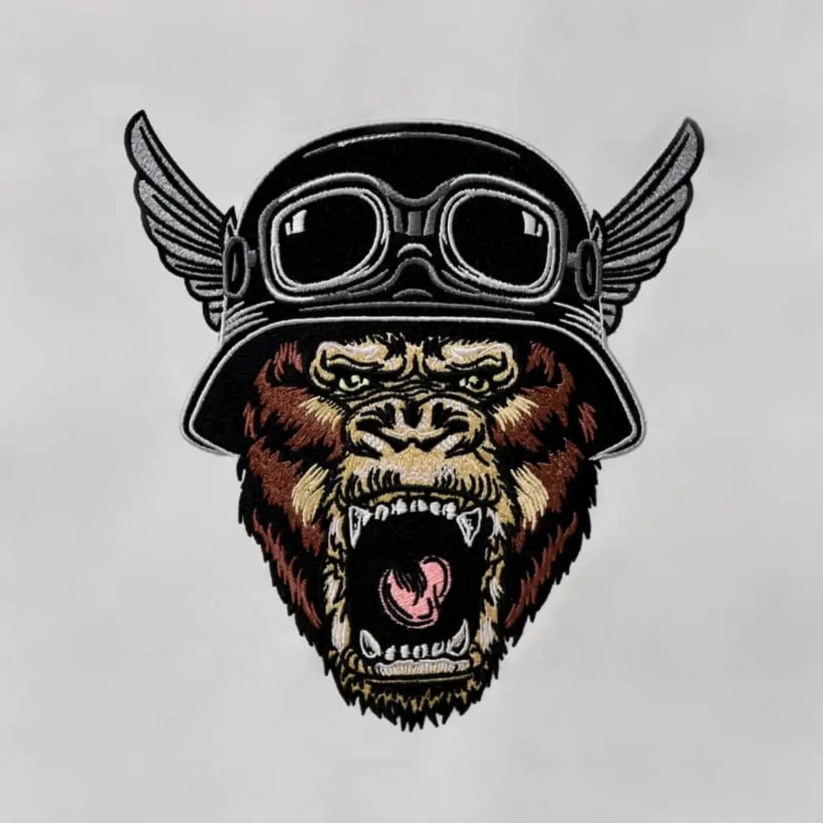 Gorillakopf mit Flügelhelm Stick – Bild 3