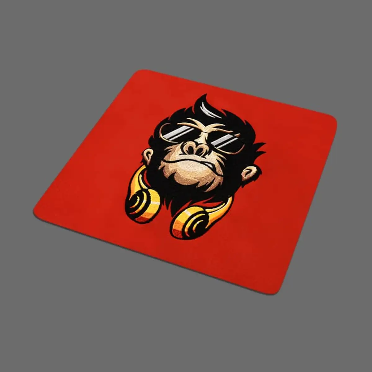 Gorillakopf mit Sonnenbrille & Kopfhörer Stick – Bild 2