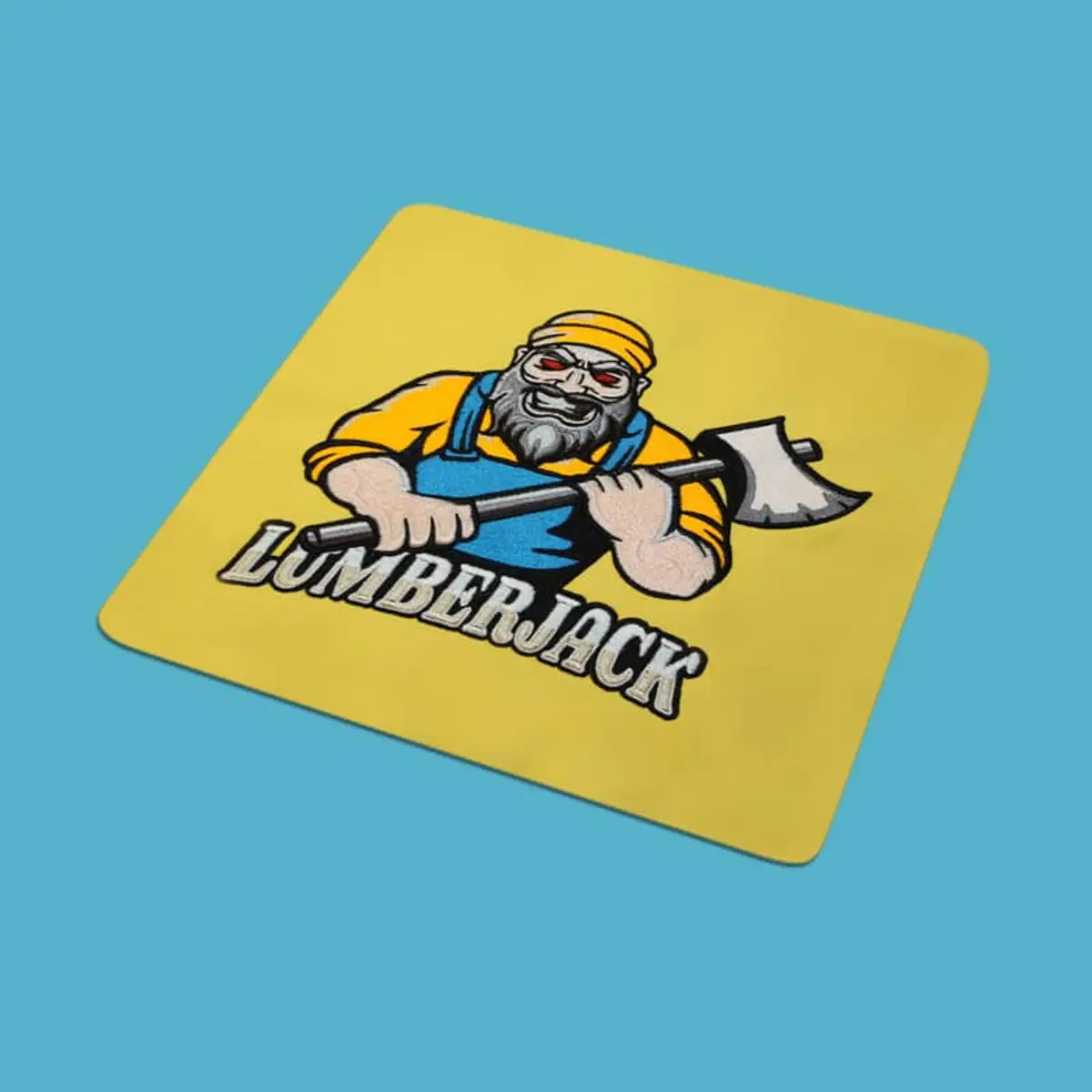 Lumberjack Holzfäller Logo gelb Stick – Bild 2