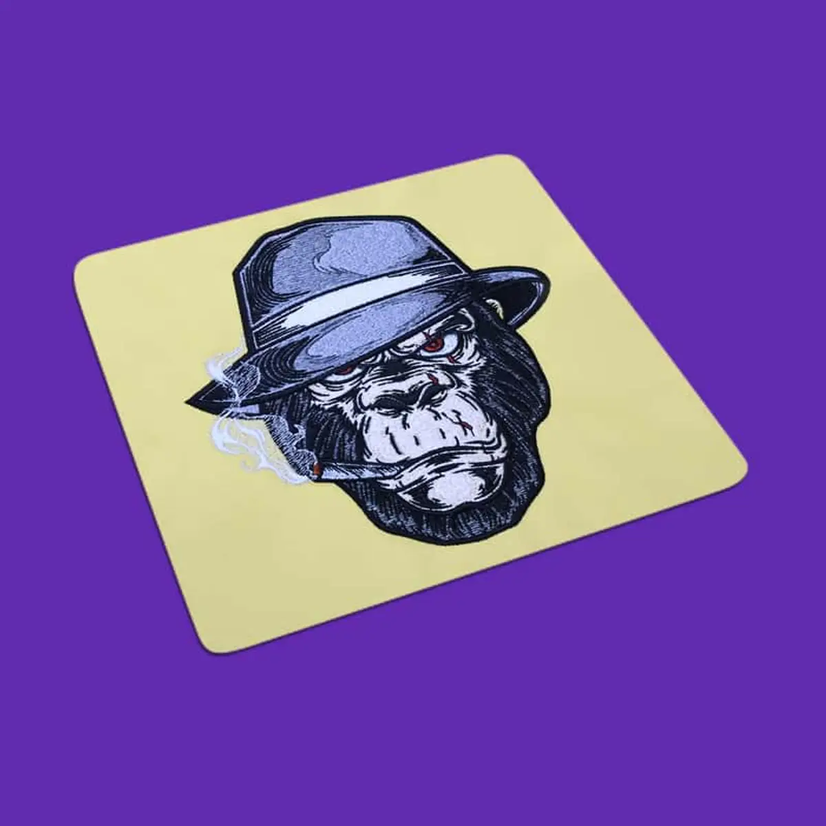 Rauchender Gorillakopf Hut Frontansicht Stick – Bild 1