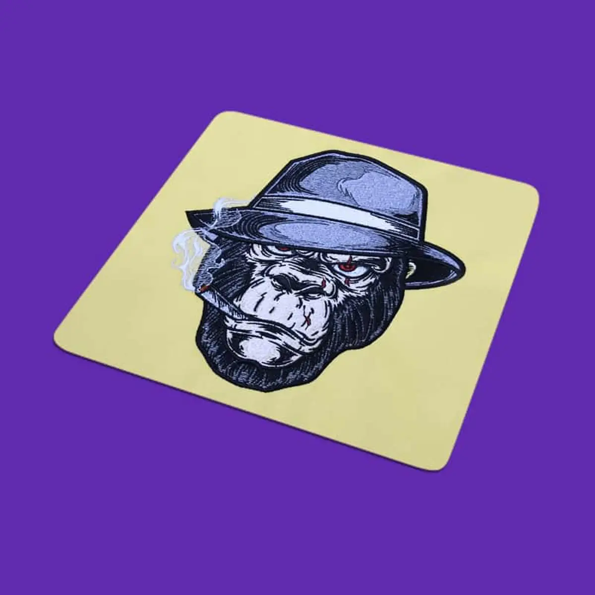 Rauchender Gorillakopf Hut Frontansicht Stick – Bild 2