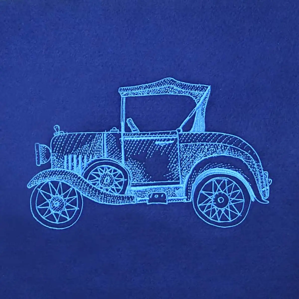 Schraffur Oldtimer Seitenansicht Stick – Bild 3