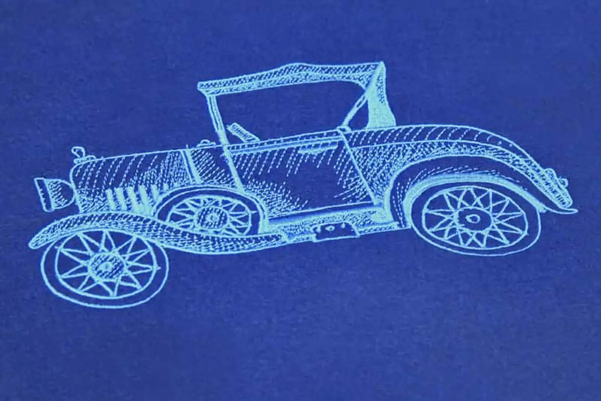 Schraffur Oldtimer Seitenansicht Stick – Bild 4