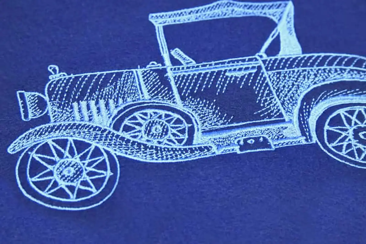 Schraffur Oldtimer Seitenansicht Stick – Bild 5