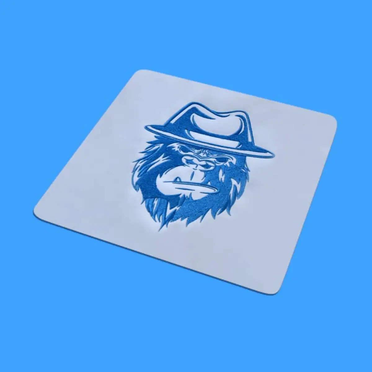 Umriss Gorillakopf mit Hut Stick – Bild 2