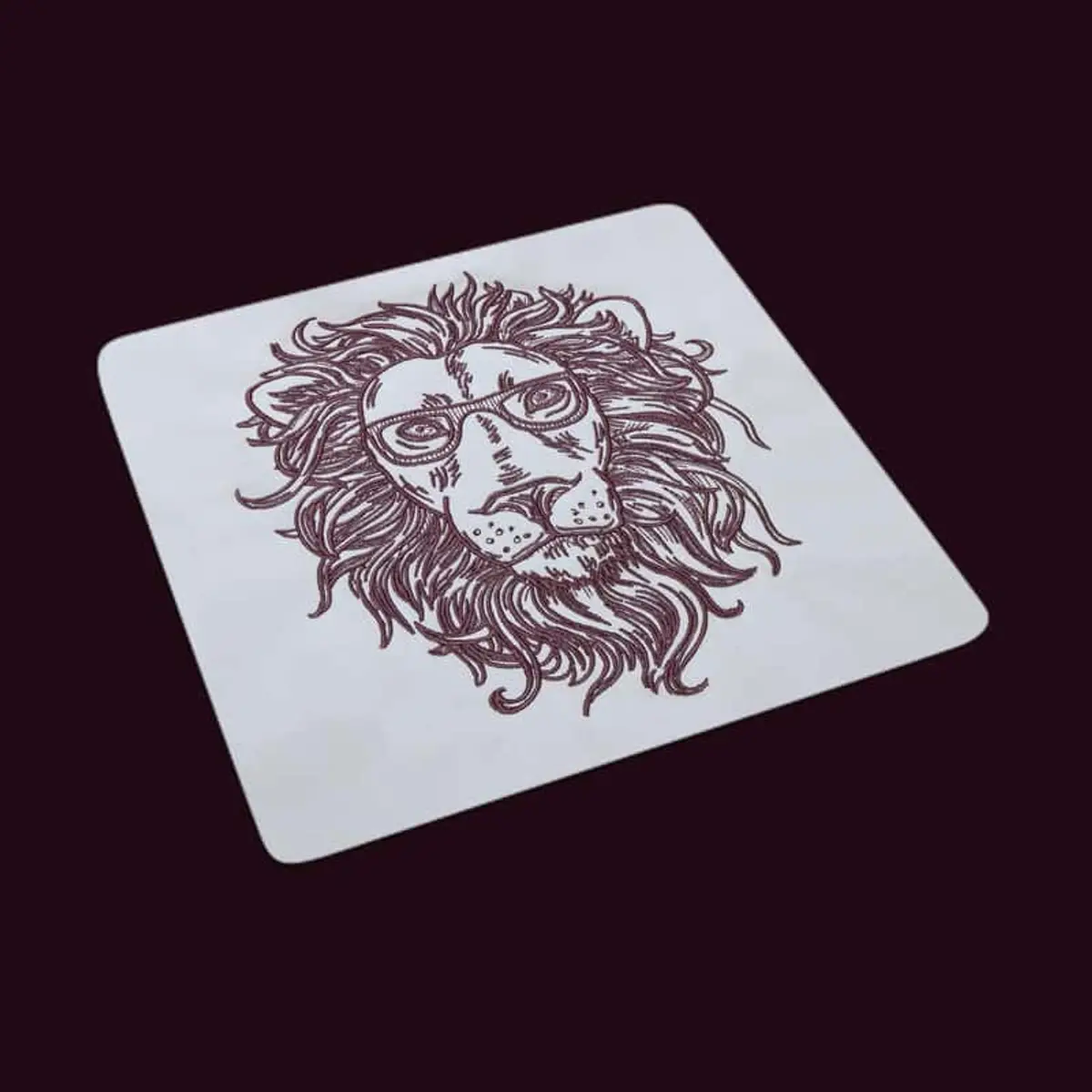 Umriss Löwenkopf mit Brille Stick – Bild 1