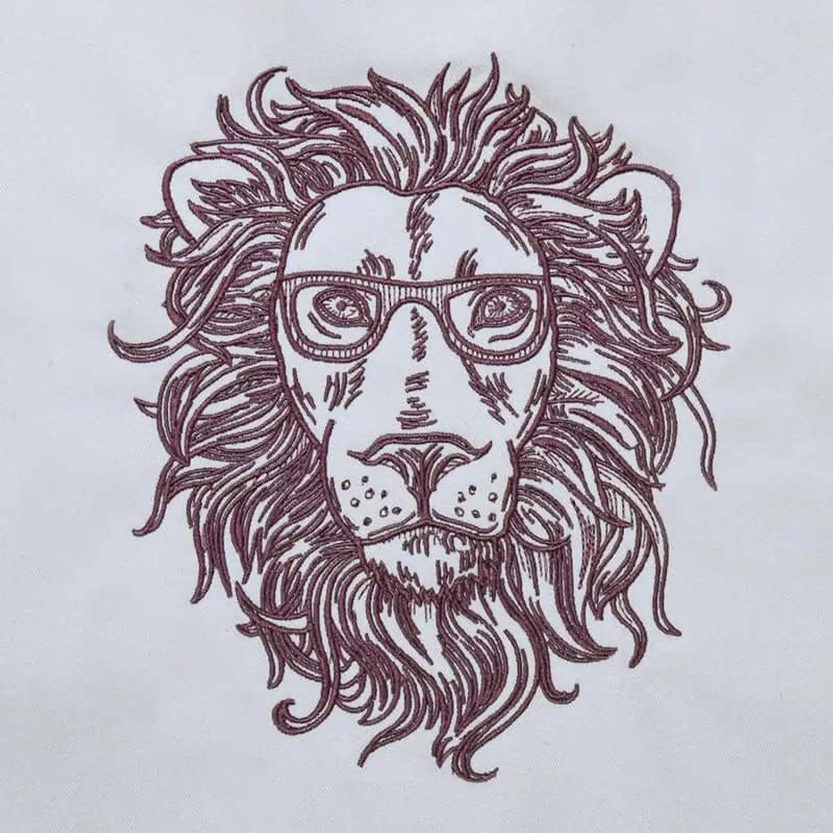 Umriss Löwenkopf mit Brille Stick – Bild 3