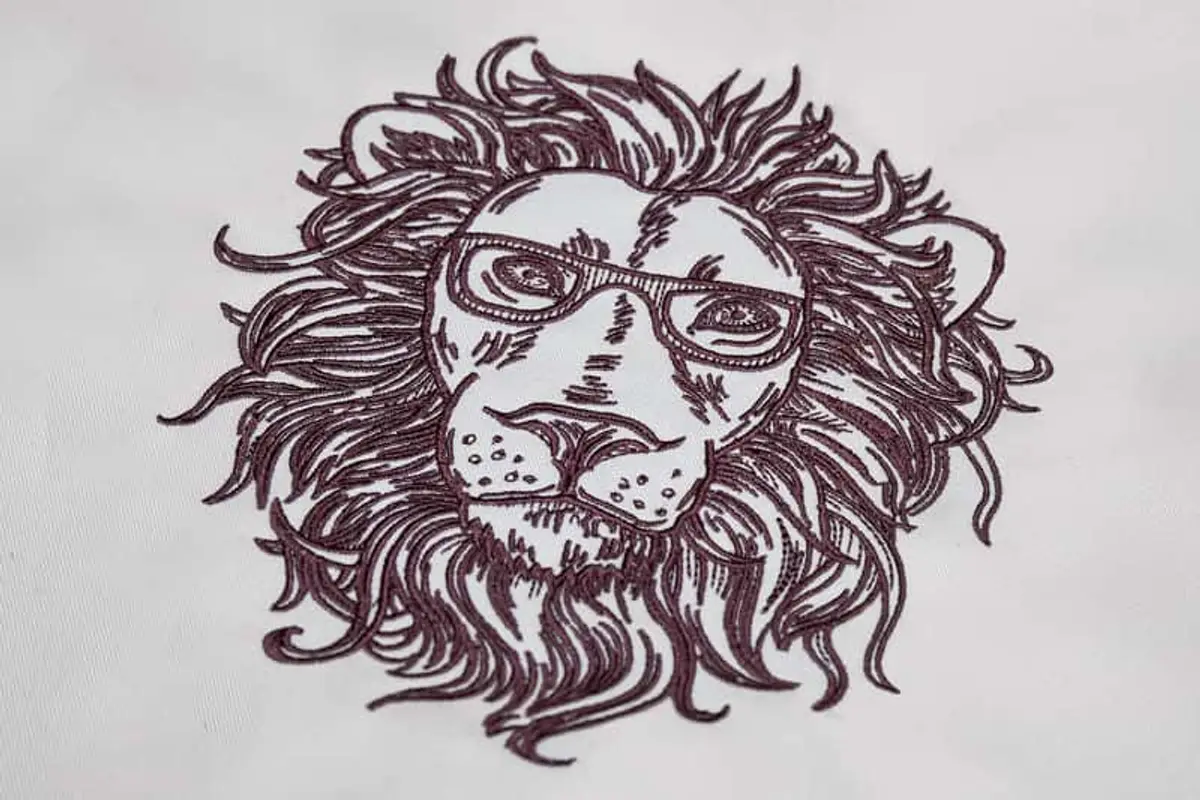 Umriss Löwenkopf mit Brille Stick – Bild 4