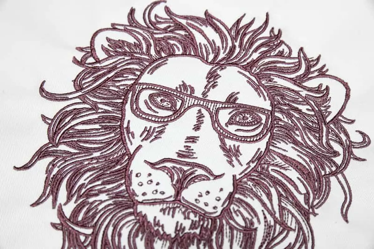 Umriss Löwenkopf mit Brille Stick – Bild 5