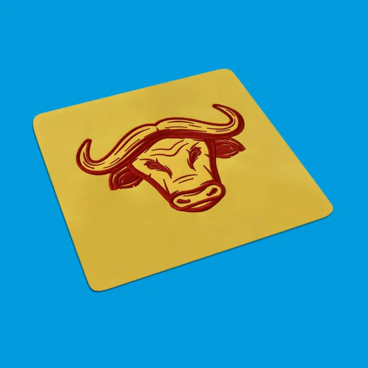 Umriss Stierkopf Frontansicht Rot Stick – Bild 1