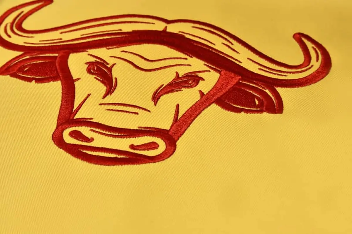 Umriss Stierkopf Frontansicht Rot Stick – Bild 4