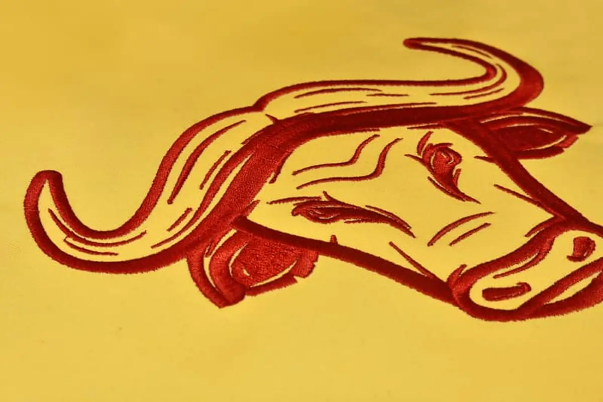 Umriss Stierkopf Frontansicht Rot Stick – Bild 5