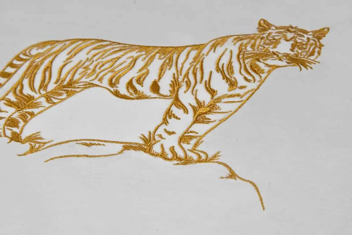 Umriss Tiger Seitenansicht Stick – Bild 4