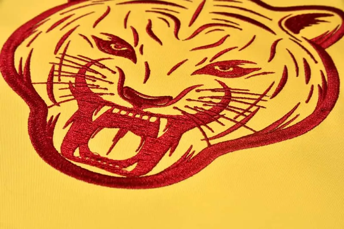 Umriss Tigerkopf Frontansicht Stick – Bild 4
