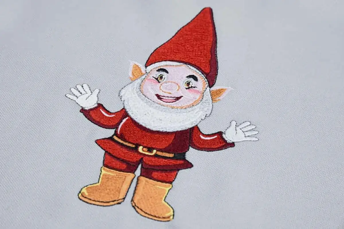 Zwerg rot Kindermotiv Stick – Bild 4