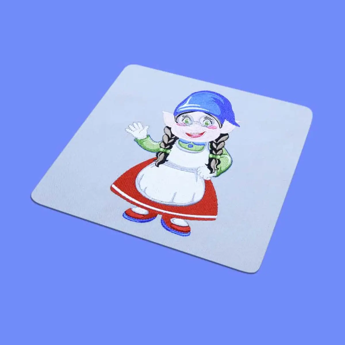 Zwergin schwarzhaarig Kindermotiv Stick – Bild 2