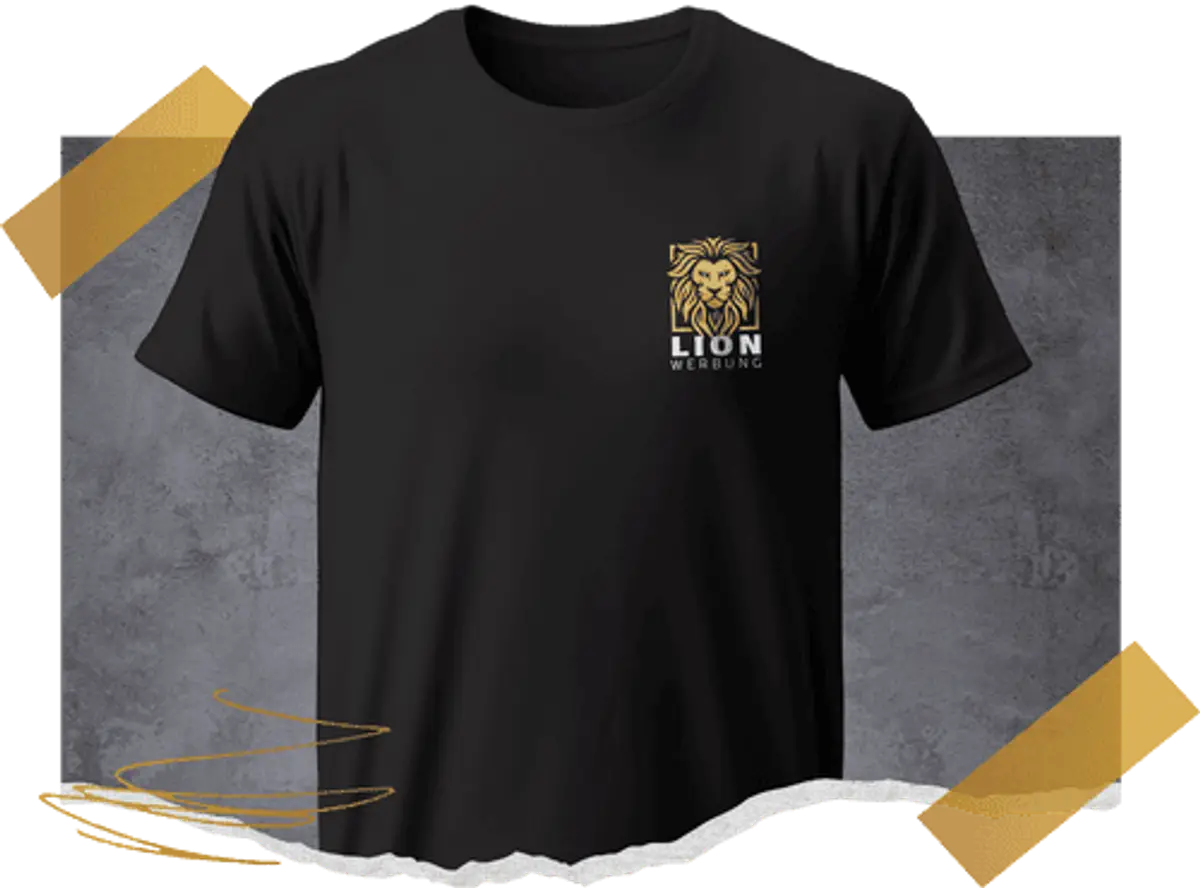 T-Shirts mit hochwertigem Textildruck von Lion Werbe GmbH – individuell gestaltet für jeden Anlass.