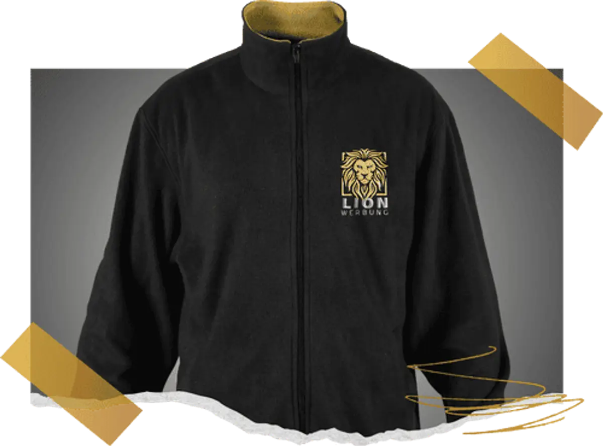 Fleecejacken und -westen mit hochwertiger Stickerei von Lion Werbe GmbH für Vereine und Unternehmen.