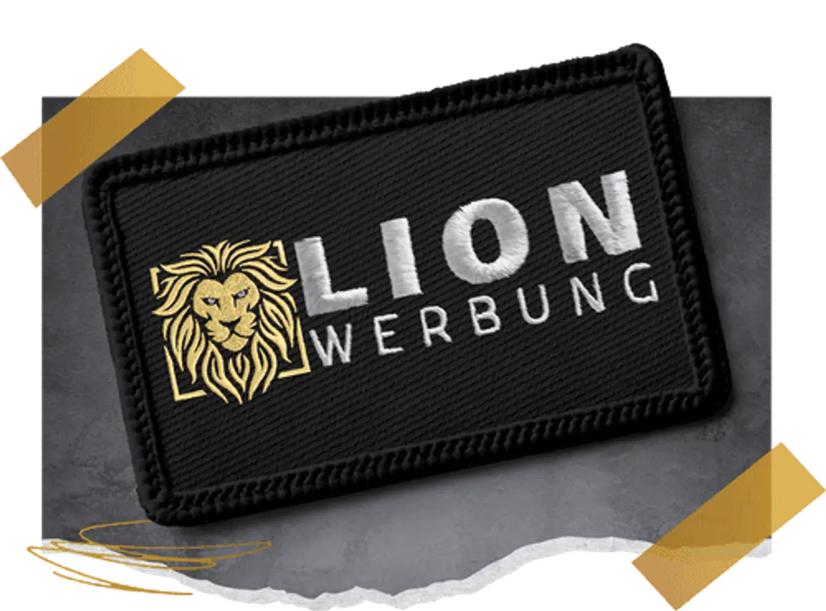 Bestickte Patches und Aufnäher von Lion Werbe GmbH für individuelle Designs.