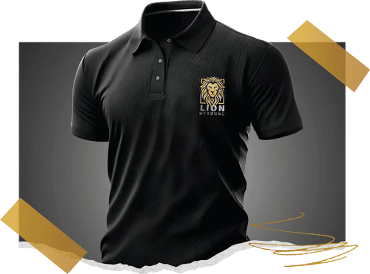 Polo-Shirts mit professioneller Stickerei von Lion Werbe GmbH, ideal für Firmenoutfits.