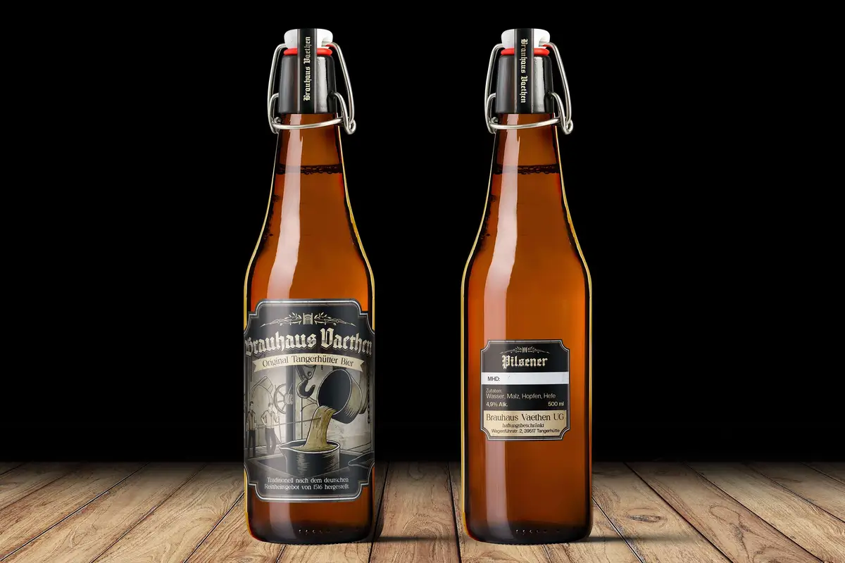 Brauhaus Vaethen Grafikdesign Flaschenetiketten - modal