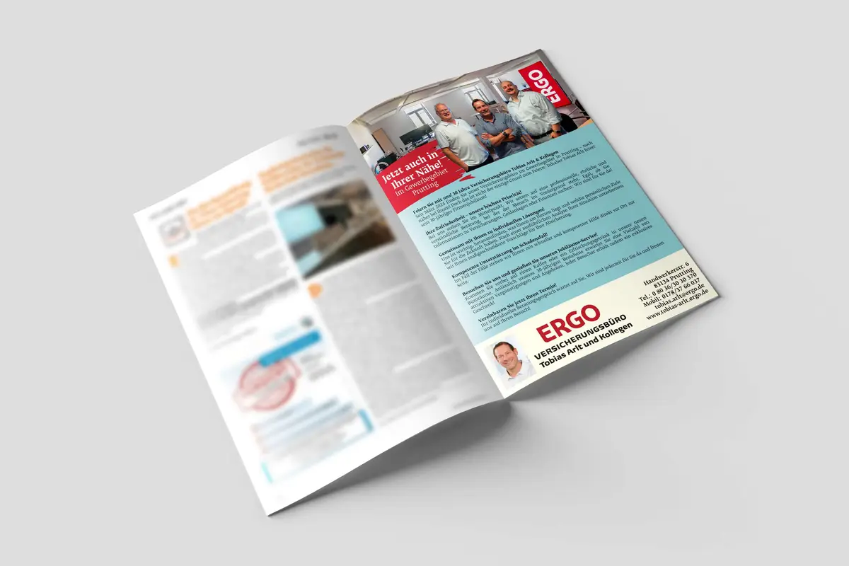 ERGO Versicherung Tobias Arlt Grafikdesign Werbeanzeige - modal