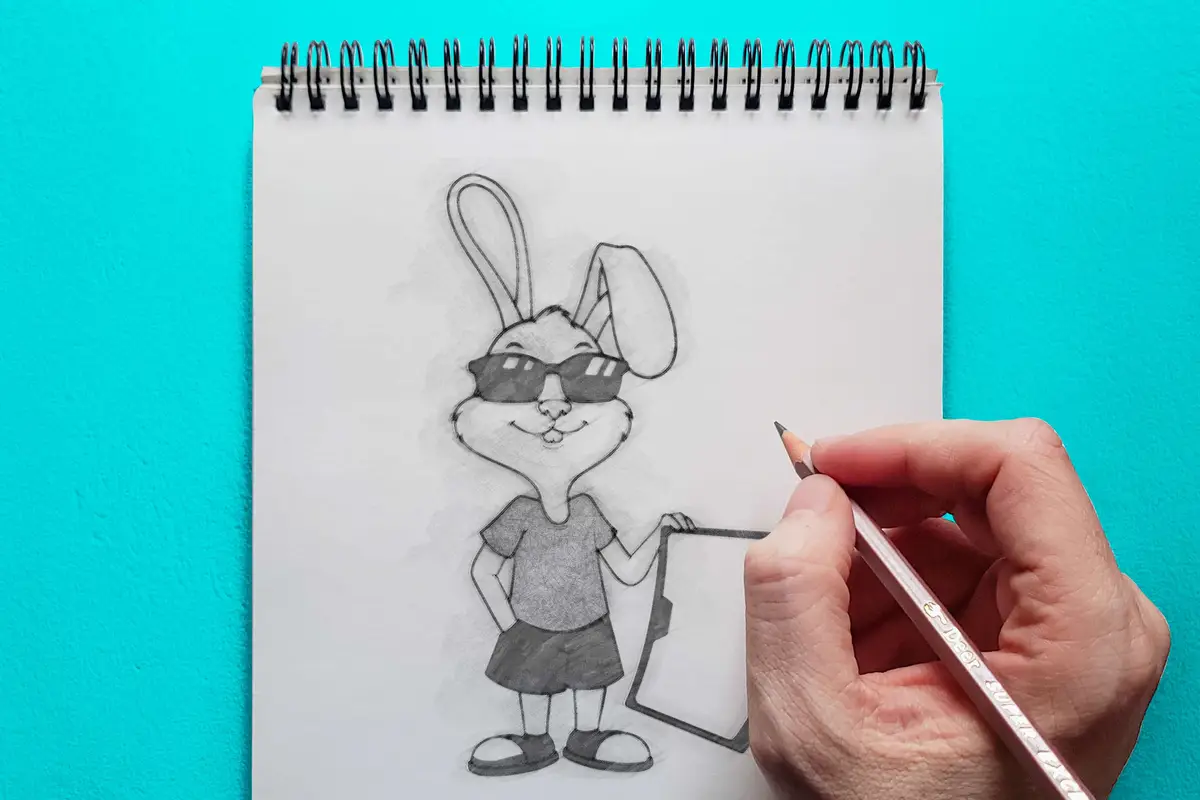 Autoglas Hase Maskottchen Logodesign - modal