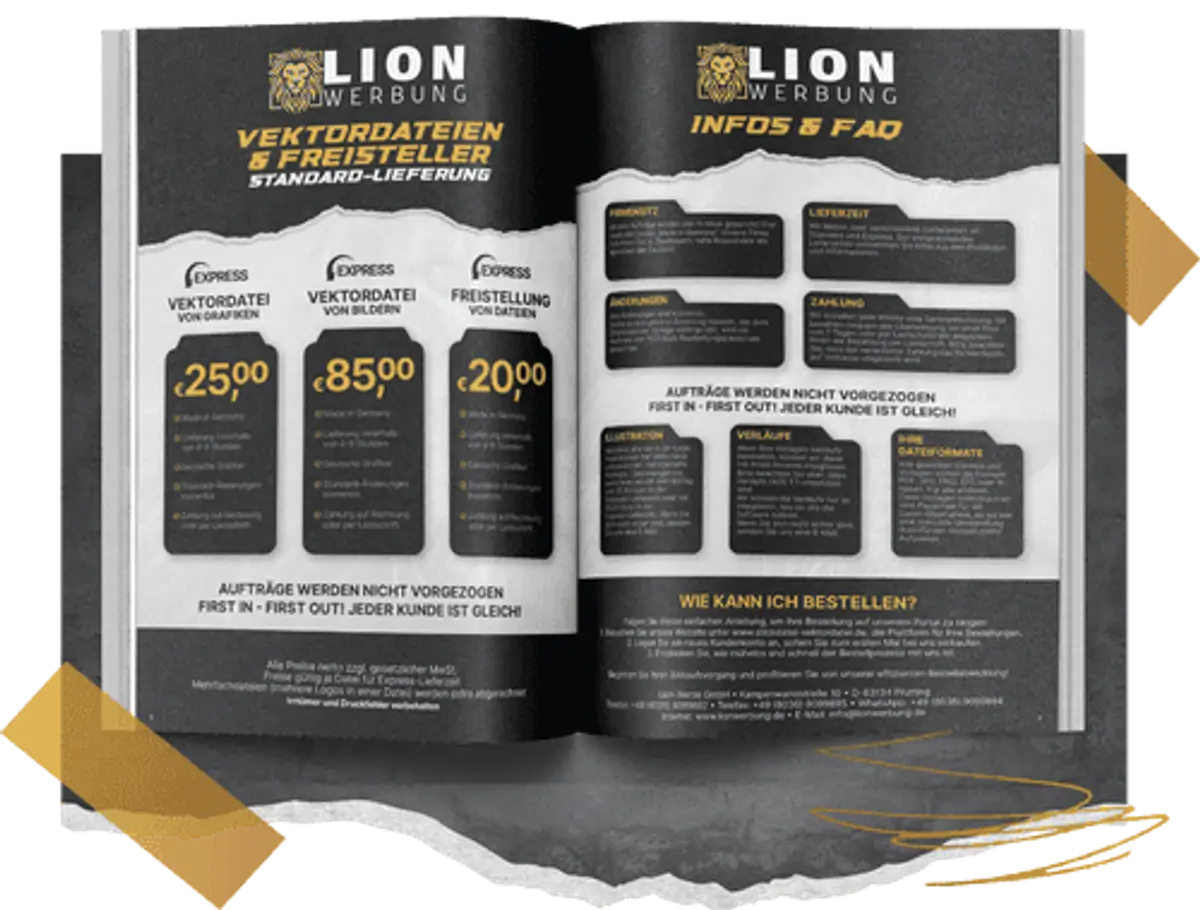 Broschüren Design individuell | Lion Werbe GmbH