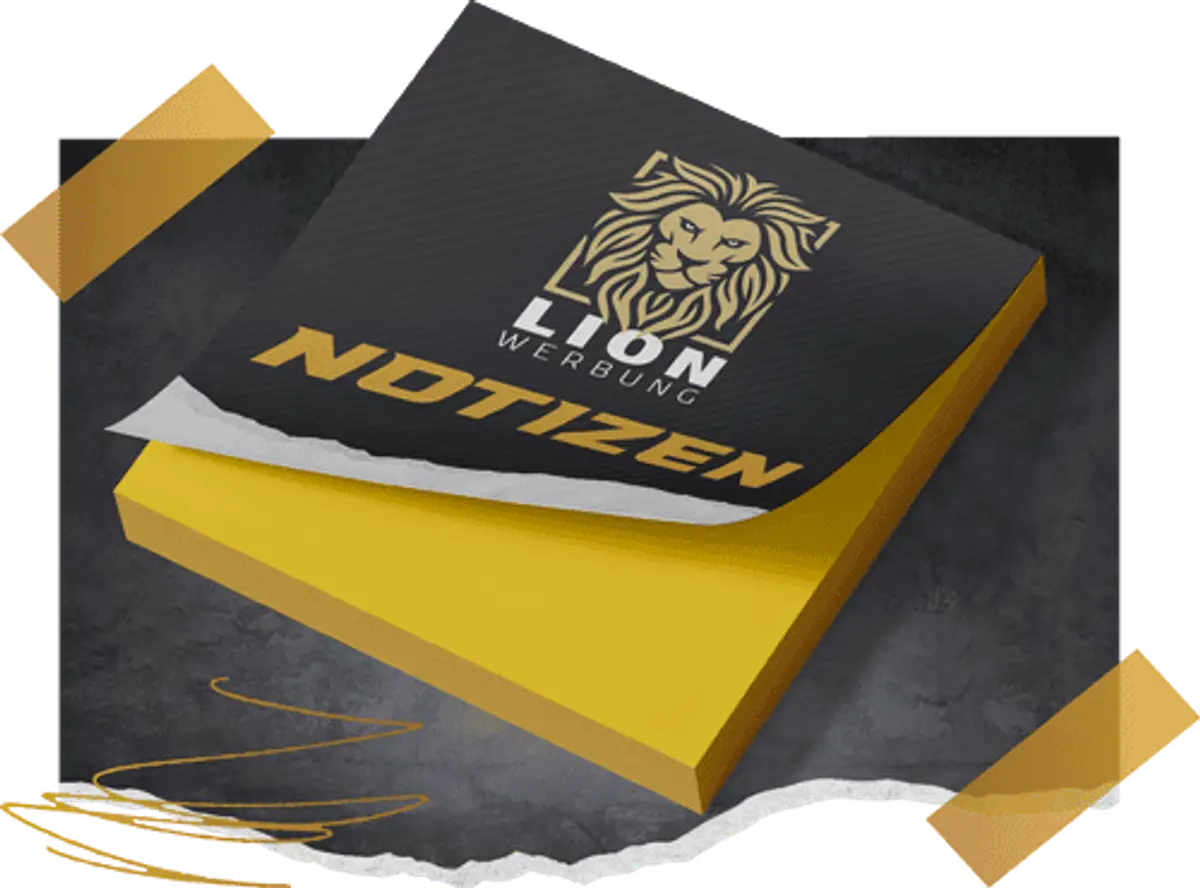 Haftnotizen & Klebezettel bedrucken | Lion Werbe GmbH