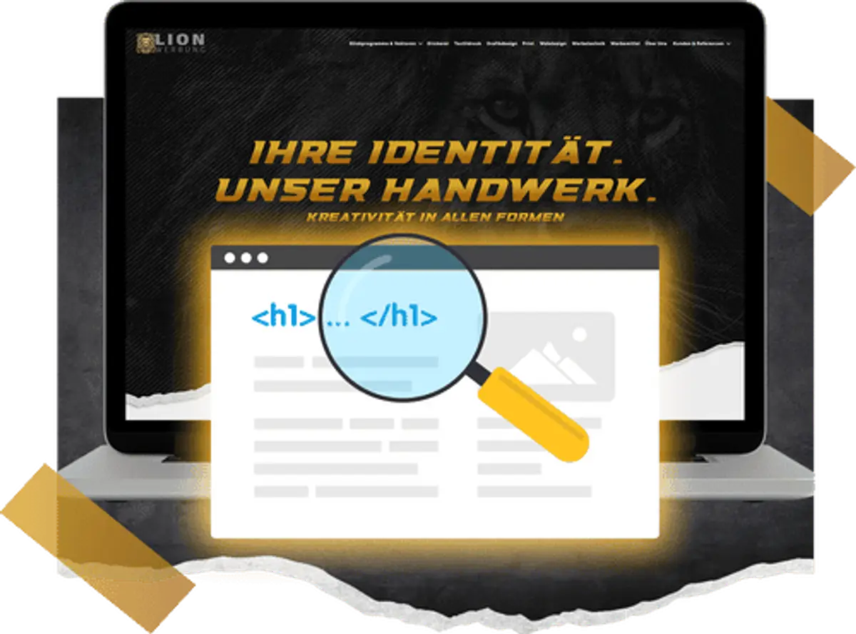 Visuelle Hierarchie & Typografie Webdesign | Lion Werbe GmbH