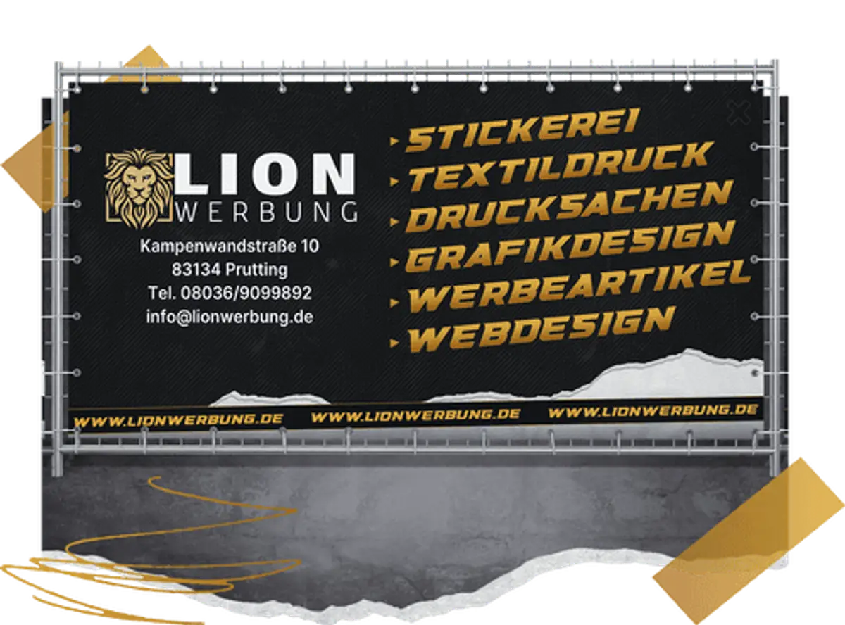 Bauzaunbanner bedrucken lassen | Lion Werbe GmbH