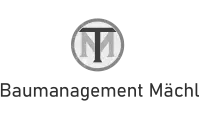 Logo Baumanagement Mächl – Graustufen-Version