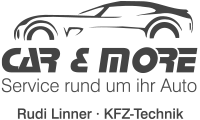 Logo Car & More Rudi Linner – Graustufen-Version