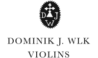 Logo Dominik Wlk Violins – Graustufen-Version
