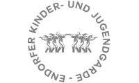 Logo Endorfer Kinder- und Jugendgarde – Graustufen-Version