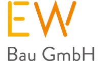 Logo EW Bau GmbH – Graustufen-Version