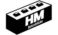 Logo HM Betonblöcke Horrer Markus – Graustufen-Version