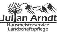 Logo Julian Arndt Hausmeisterservice – Graustufen-Version