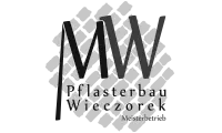 Logo Pflasterbau Wieczorek – Graustufen-Version