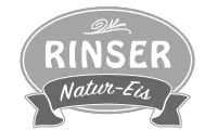 Logo Rinser Natureis GbR – Graustufen-Version