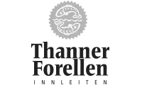 Logo Thanner Forellen – Graustufen-Version
