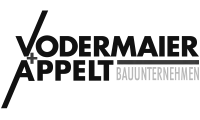 Logo Vodermaier+Appelt Bauunternehmen – Graustufen-Version
