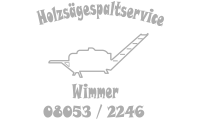 Logo Wimmer Holzsägespaltservice – Graustufen-Version
