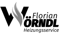Logo Wörndl Florian Heizungsservice – Graustufen-Version